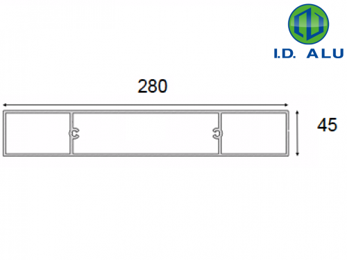 brise soleil rectangle 280x45