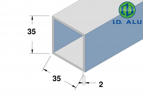 tube carré 35x35 plan