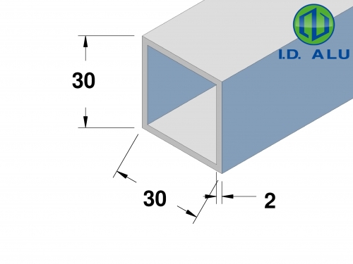 tube carré 30x30 plan