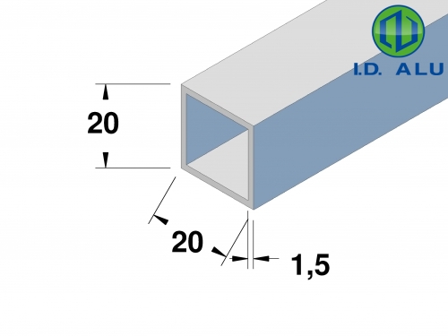 tube carré 20x20 plan