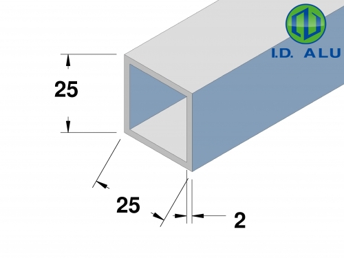 tube carré 25x25 plan