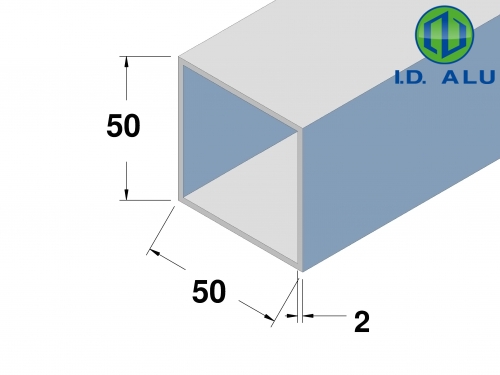 tube carré 50x50 plan