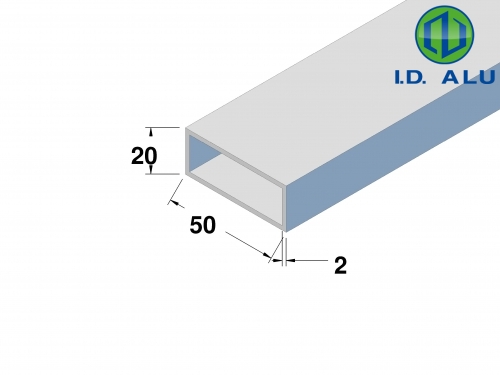 tube rectangle 50x20 plan