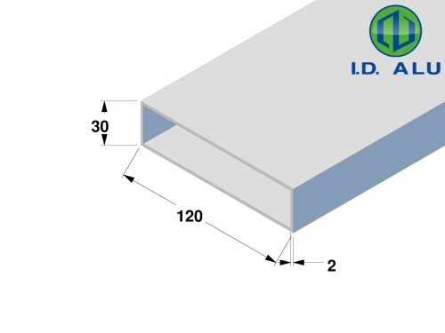 tube rectangle 120x30 plan