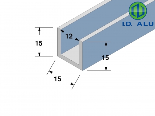 profil U 15x15x15 plan