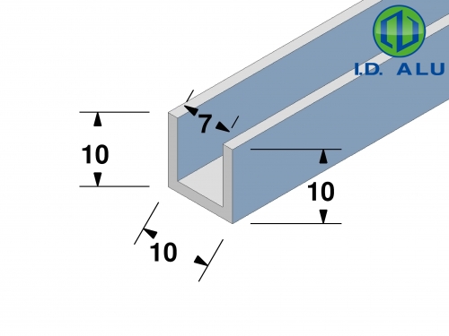 profil U 10x10x10 plan
