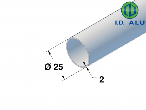 tube rond 25x2