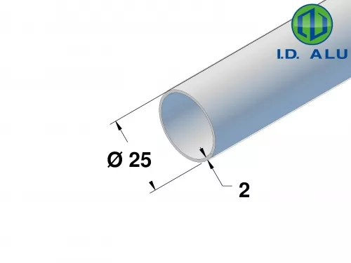 tube rond 25x2