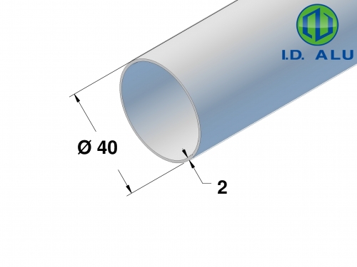 tube rond 40x2