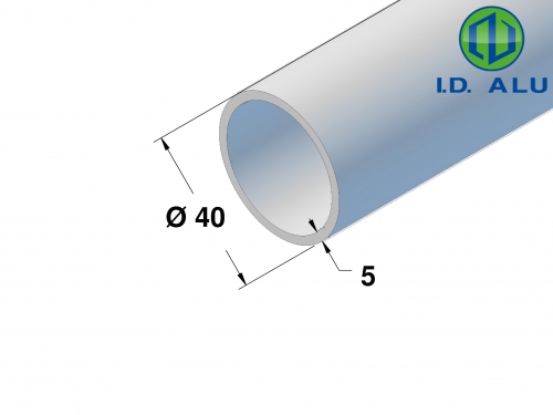 tube rond 40x5 plan