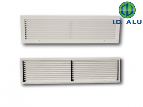 Grille aération aluminium laqué Anthracite - 3000 mm - Différentes