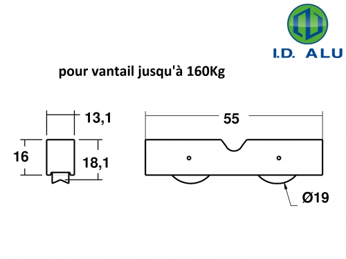 plan chariot non reglable