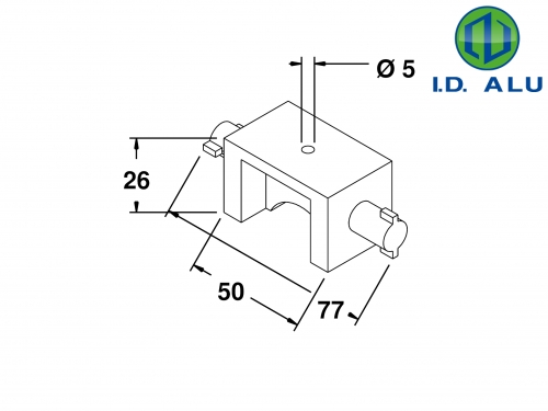 départ angle tube carré 30