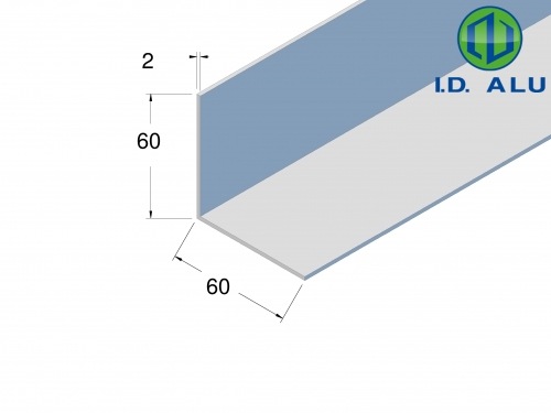 cornière 60x60x2 plan