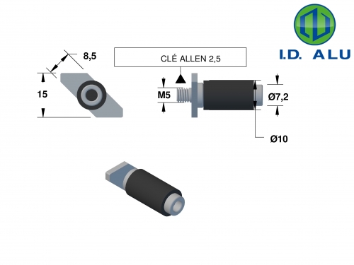 clameau taquet rail 9mm