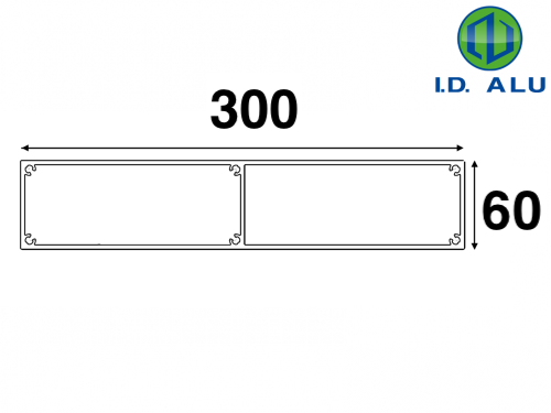 lame brise soleil rectangle 300x60