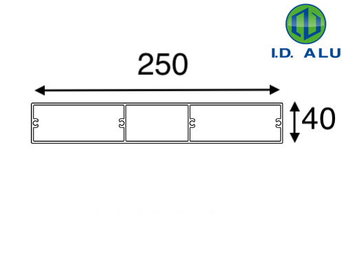 Lame brise soleil rectangle 250x40