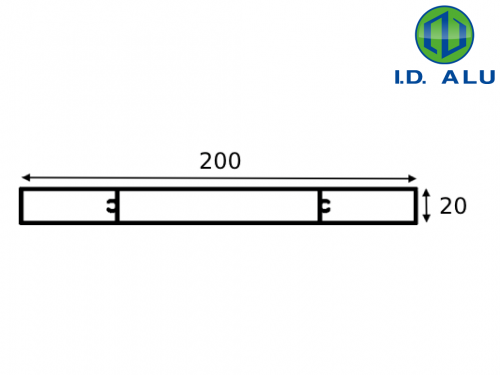 Lame brise soleil rectangle 200x31