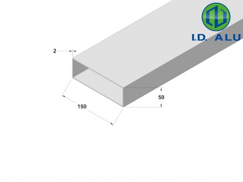 Tube rectangle 150x50