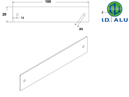 bouchon 100x20 : BSREX10020 bouchon pour lame 100x20
