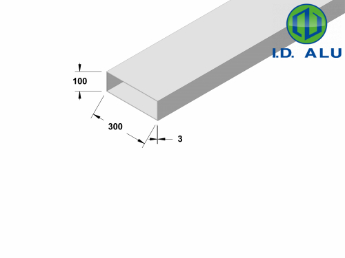 Tube rectangle 300x100 : Tube rectangle 300x100x3 plan Tube rectangle 300x100x3 plan