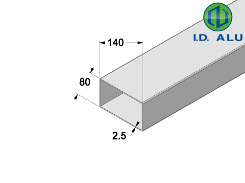 tube rectangle 140x80