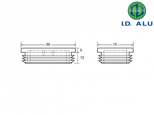 bouchon rectangle 30x15