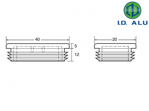 bouchon rectangle 40x20