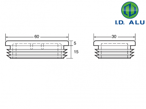 bouchon rectangle 60x30