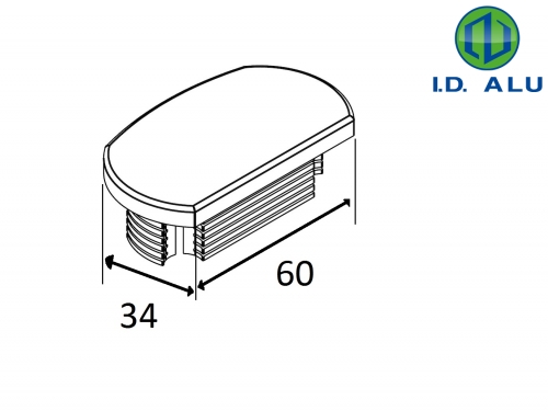 bouchon ovale pour 60x34