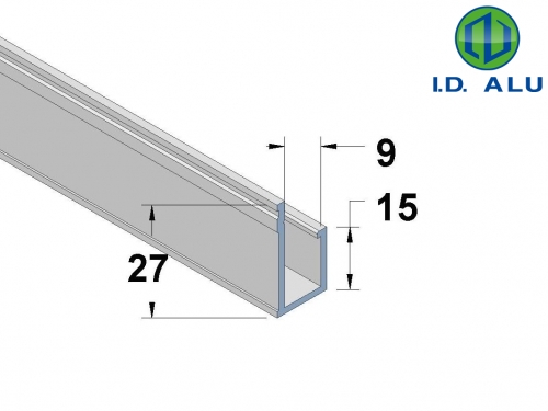 Profil U inégale en aluminium