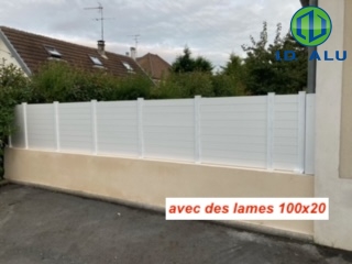 cloture en lames rectangle alu 3