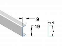 plan profil U en 19 mm